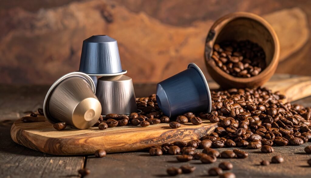 café en grain et capsules nespresso réutilisables en acier