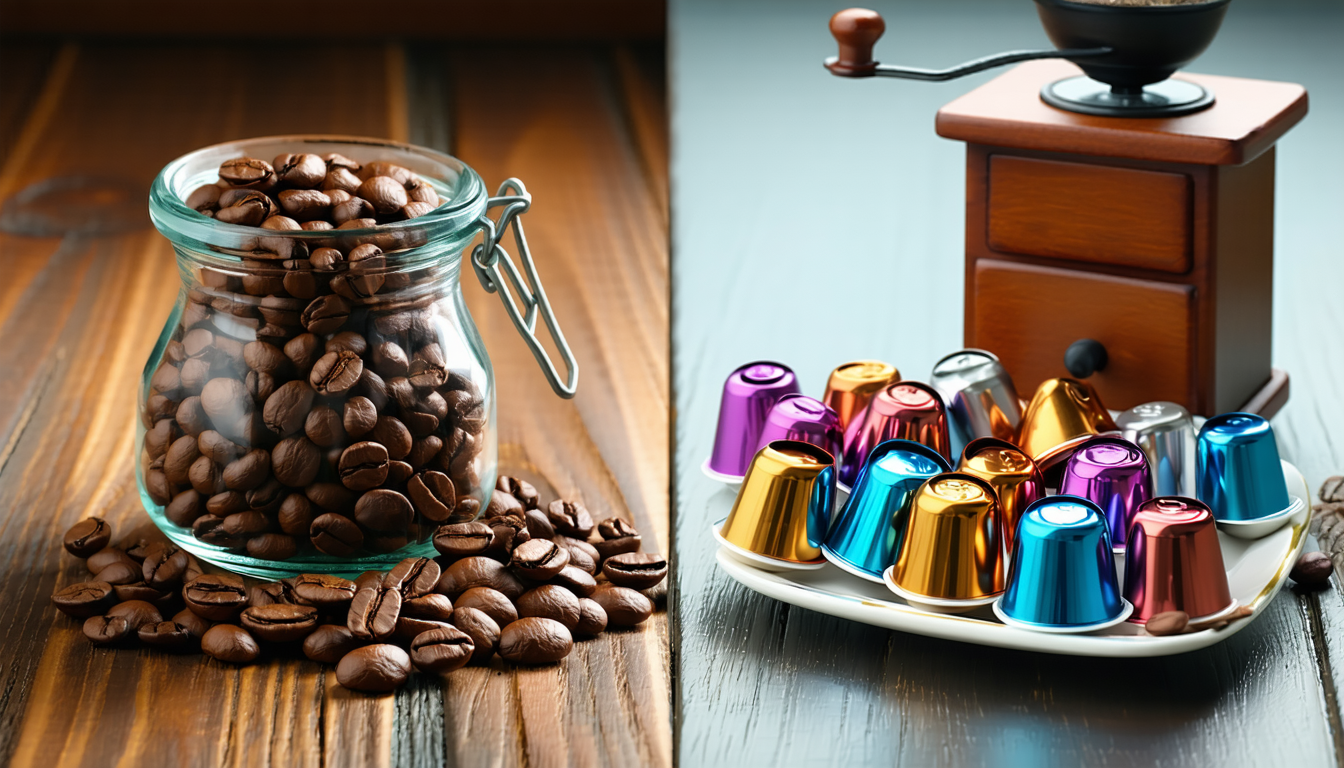 découvrez si le café en grain est vraiment plus économique que les capsules en analysant les coûts, la qualité et l'impact environnemental de chaque option.