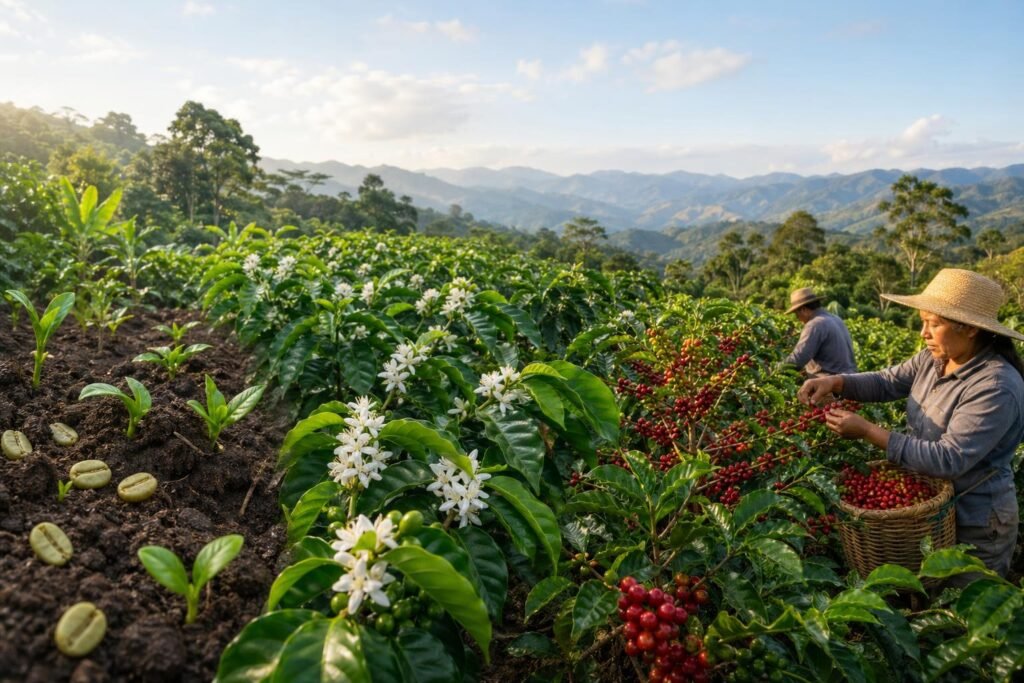 découvrez le processus complet de la culture du café, de la graine à la récolte, en explorant chaque étape essentielle pour obtenir des grains de qualité.