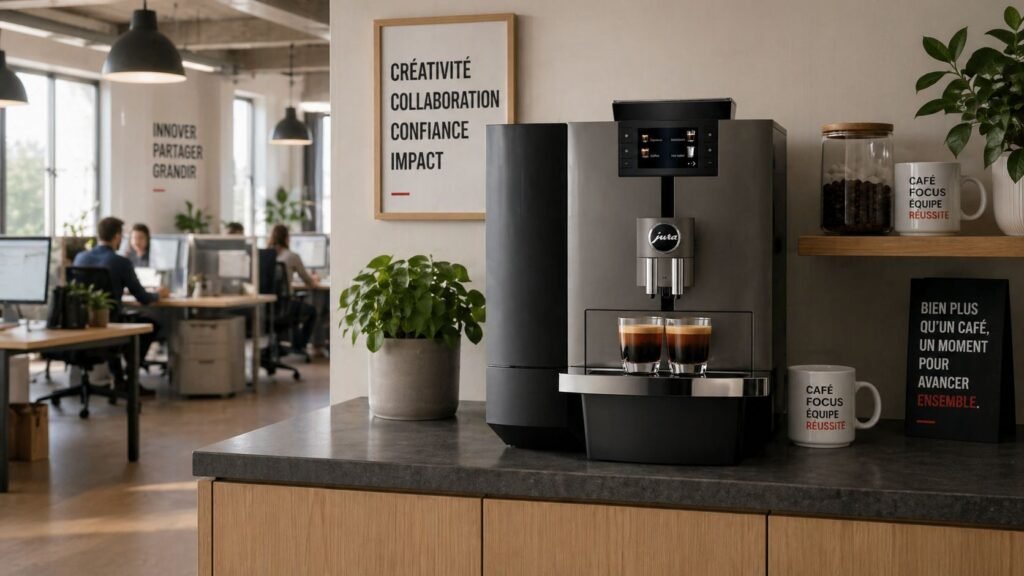 jura x4 la machine à café idéale en entreprise, jusqu'à 100 cafés par jour, avec connectivité et paiement intégré