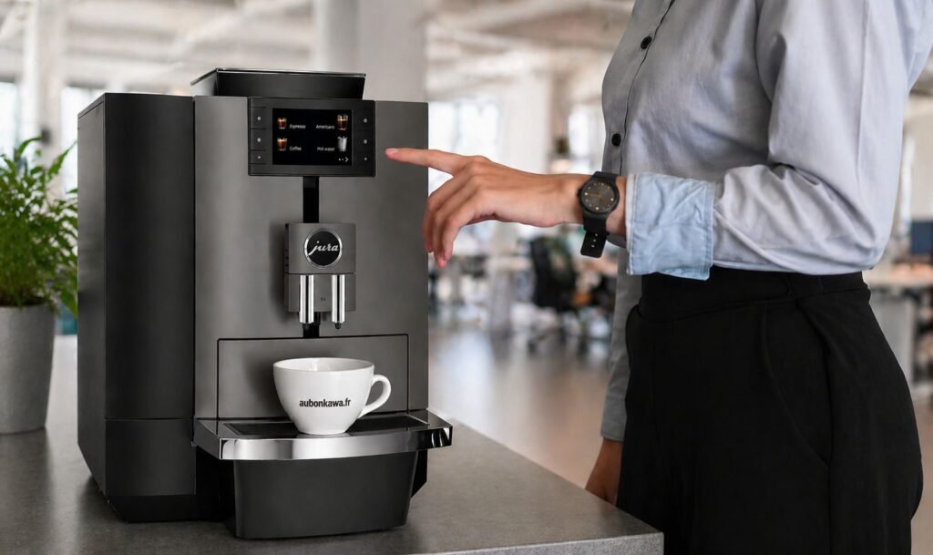 Le large écran de la Jura X4 rend son usage extrêmement simple et accessible.