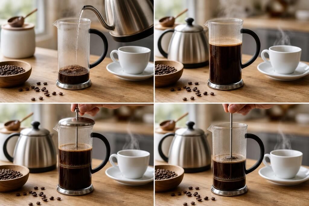 découvrez comment utiliser votre cafetière à piston grâce à notre guide d'utilisation pas à pas, pour préparer un café savoureux et aromatique facilement.