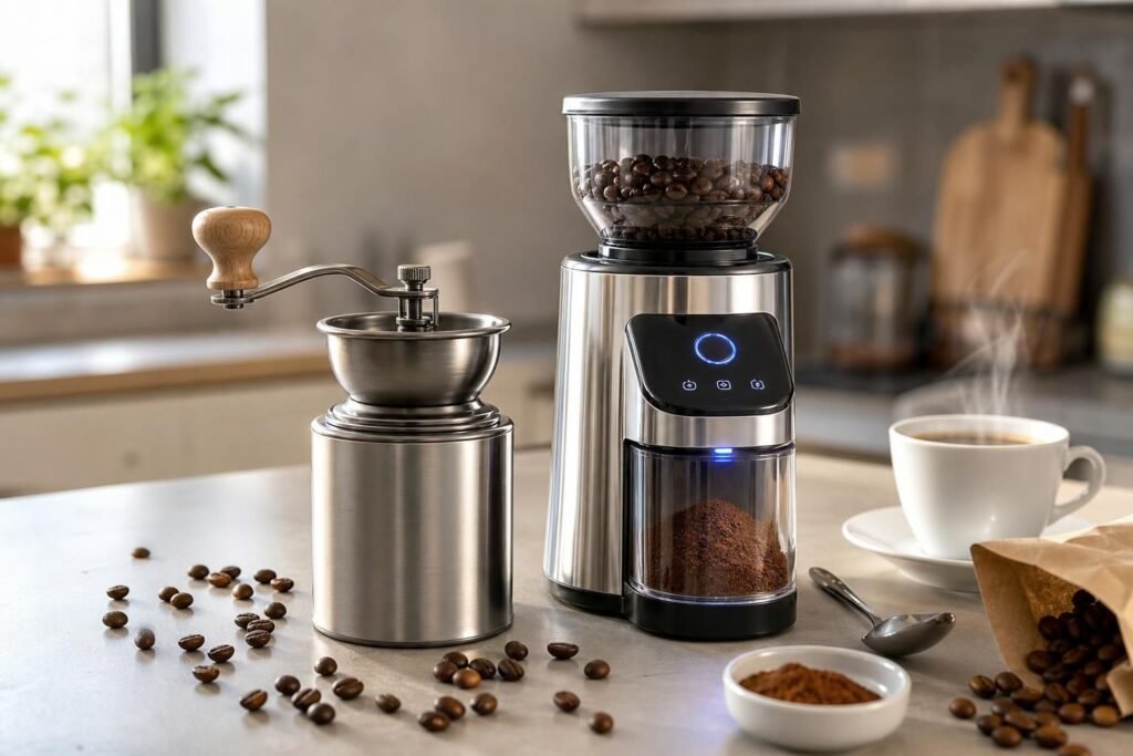 découvrez les avantages des moulins à café manuels et électriques pour choisir celui qui correspond le mieux à vos besoins et à votre goût pour un café fraîchement moulu.